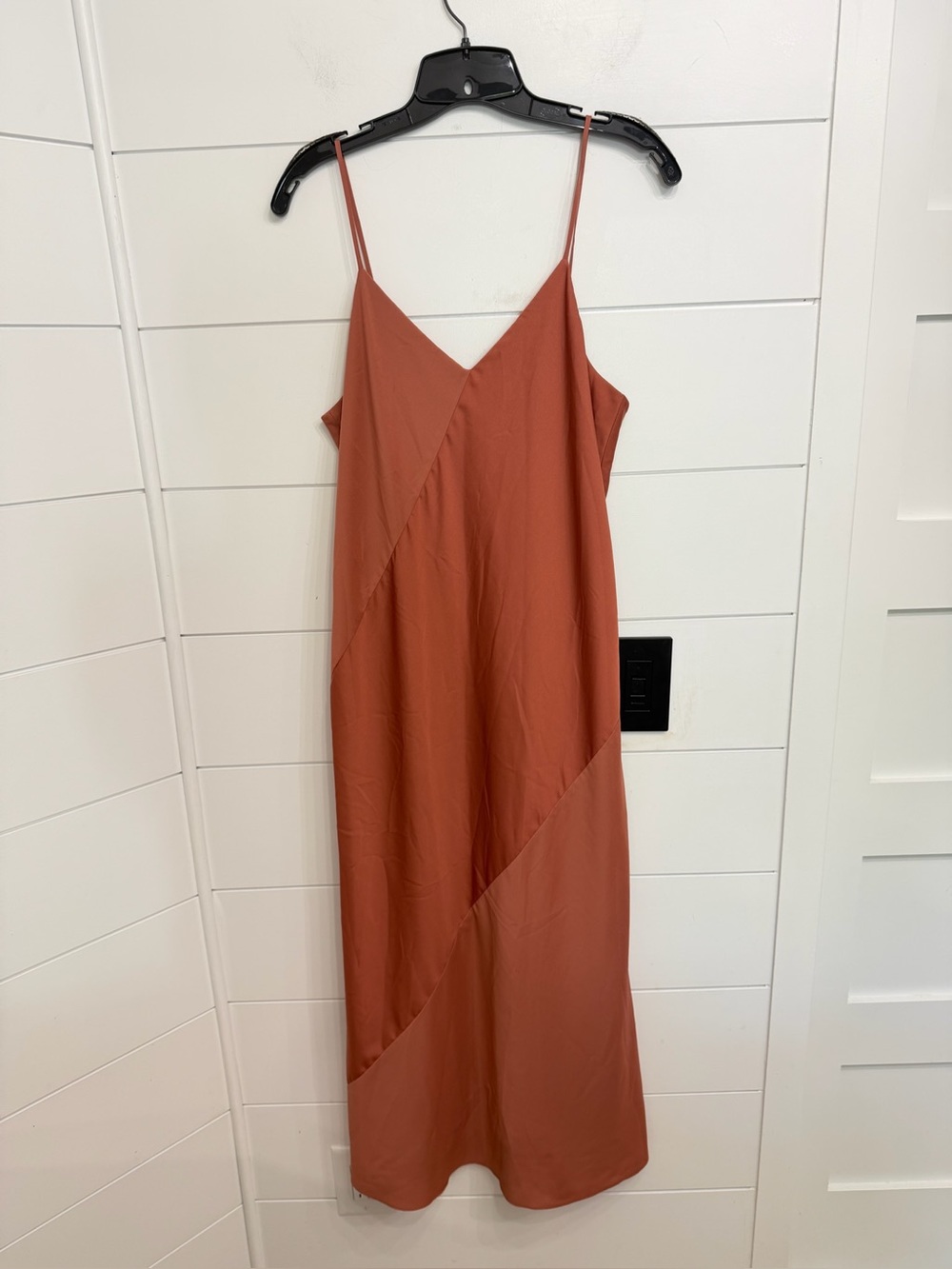 Hatch Rust Color Maternity color block Slip Midi Dress Size 2 36780 - Picture 2 of 9